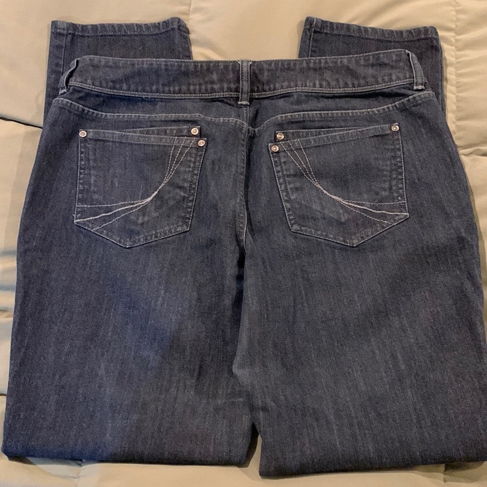 ELLE Womens Skinny Boyfriend Jeans. Size 14R. Darker Wash.​​​​​​​​​​​​​​​​​​​​